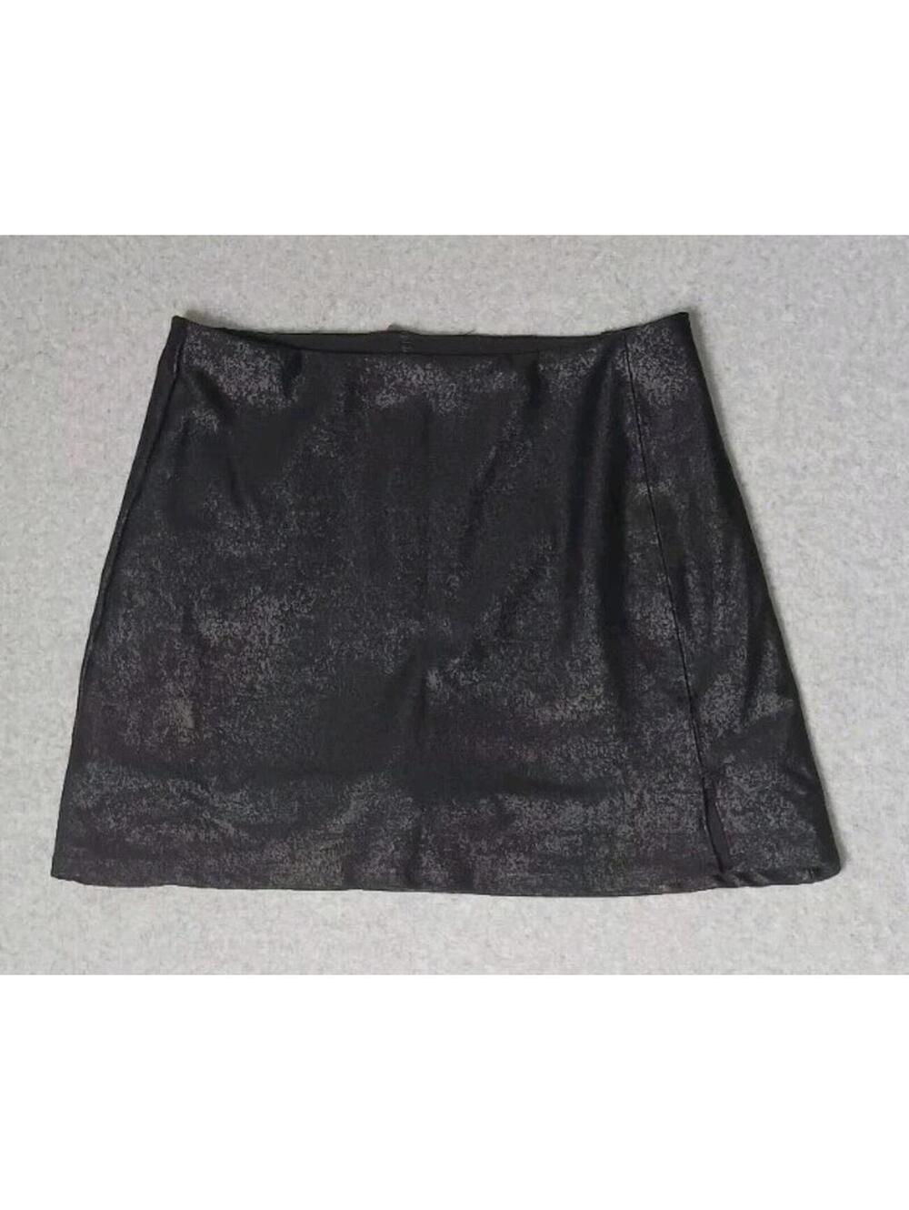 Mono B Athletic Skort Womens Size Large Black Sparkly Shimmer Sporty Tennis... - Picture 1 of 5